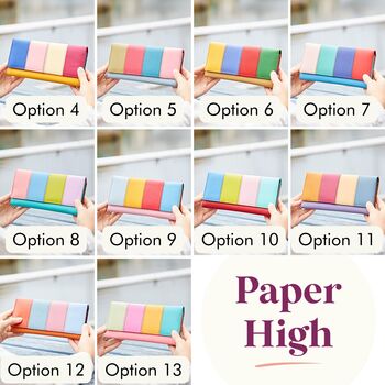 Recycled Leather Multicoloured Stripe Clutch Purse, 5 of 5