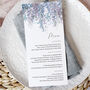 Whimsical Winter Wedding Menu Cards, thumbnail 1 of 3