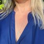 The Faceted Rectangle Blue Topaz Necklace, Silver, thumbnail 5 of 8