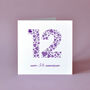 Love Hearts Silk 12th Anniversary Card, thumbnail 4 of 4