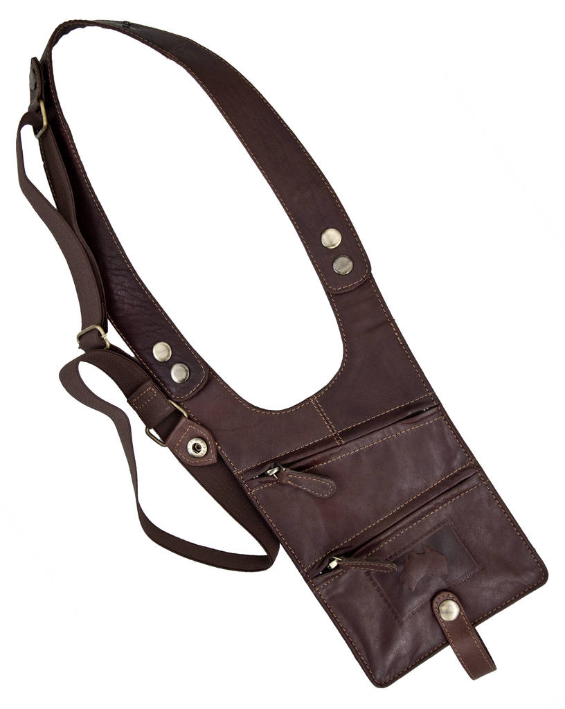 Leather Shoulder Holster Wallet From Wombat Leather