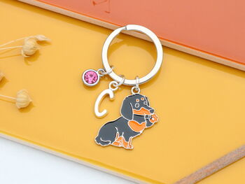 Personalised Sausage Dog, Dachshund Keyring, 7 of 12