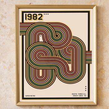 Personalised 70's Style Birth Year Print, 5 of 5