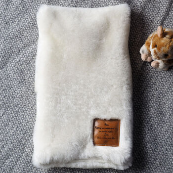 Personalised Sheepskin Hot Water Bottle Cover, 10 of 12