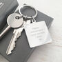 Personalised Square Keyring, On This Day, thumbnail 2 of 3