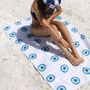 Peshtemal Turkish Beach Travel Gym Towel Evil Eye, thumbnail 3 of 4