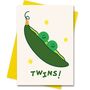 Baby Twins Card Congrats Two Sweet Peas, thumbnail 2 of 3