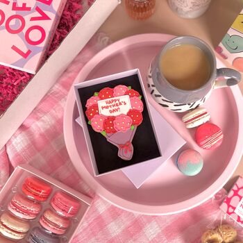 Happy Mother's Day Floral Bouquet Letterbox Iced Cookie, 3 of 12