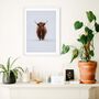 Framed Highland Cow In Snow Print, thumbnail 2 of 7