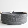 Soft Dove Grey Rope Cotton Dining Tray, thumbnail 2 of 7