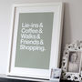 Personalised Typographic 'Favourite Things' Print, thumbnail 4 of 10