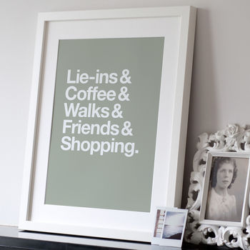 Personalised Typographic 'Favourite Things' Print, 4 of 10
