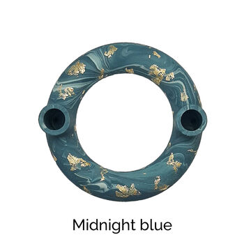 Marbled Gold Circle Candlestick Blue Or Pink, 3 of 6