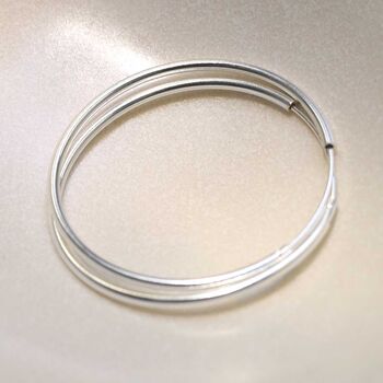 Sterling Silver 45mm Hoop Earrings, 2 of 8
