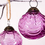Mauve Rippled Glass Bauble, thumbnail 2 of 2