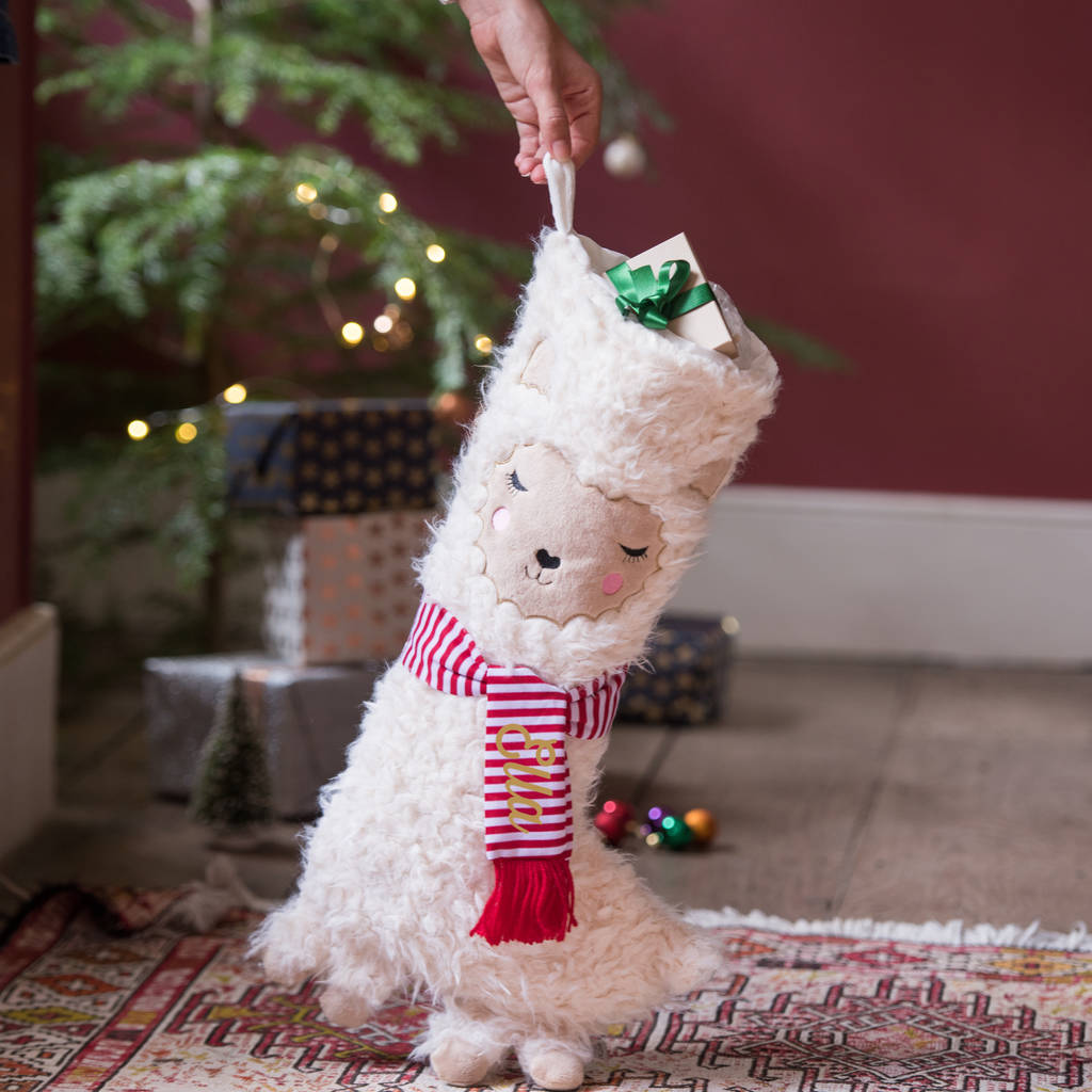 Personalised Llama Christmas Stocking By The Letteroom