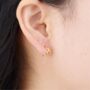 Gold Infinity Family 12 Mm Hoop Earrings, thumbnail 2 of 7
