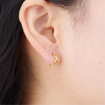 Gold Infinity Family 12 Mm Hoop Earrings, 2 of 7