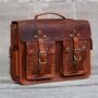 Personalised Handmade Leather Laptop Bag / Gift For Him, thumbnail 1 of 12