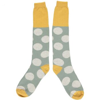 Ladies Patterned Soft Lambswool Socks, 2 of 5