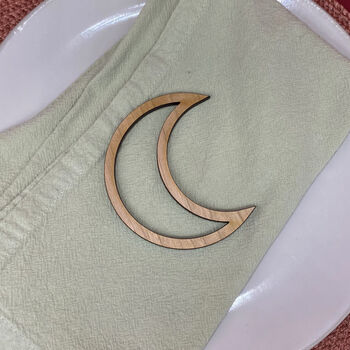 Wooden Crescent Moon Napkin Rings, 2 of 2