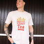 Chippy Tea Men’s Slogan T Shirt With Chips Graphic, thumbnail 2 of 3