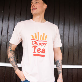 Chippy Tea Men’s Slogan T Shirt With Chips Graphic, 2 of 3