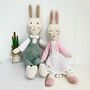 Personalised Linen Rabbit Soft Toy, thumbnail 4 of 4