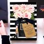 Personalised Perfumed 80th Luxury Birthday Card For Her With Five Everlasting Blush Roses, thumbnail 2 of 11
