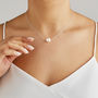 Rose, Silver Or Gold Large Single Pearl Choker Necklace, thumbnail 3 of 8