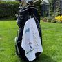 Personalised Golf Towel With Child's Drawing, thumbnail 1 of 8