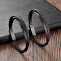 Classic Braided Leather Men's Bracelet, thumbnail 2 of 3