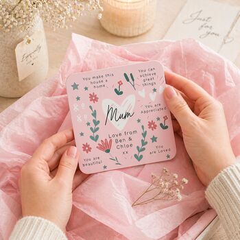 Personalised Mum's Affirmation Coaster For Mother's Day, 6 of 6