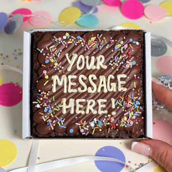 Mini Personalised Brownie Slab, 3 of 3