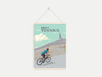 Mont Ventoux Cycling Travel Poster Art Print, 6 of 8