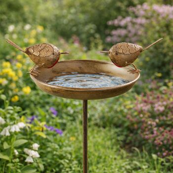 Vintage Robin Bird Bath Feeder Bowl Garden Decor Statue, 8 of 8
