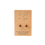 Just Smile Tiger's Eye Earrings On Gift Card, thumbnail 1 of 3