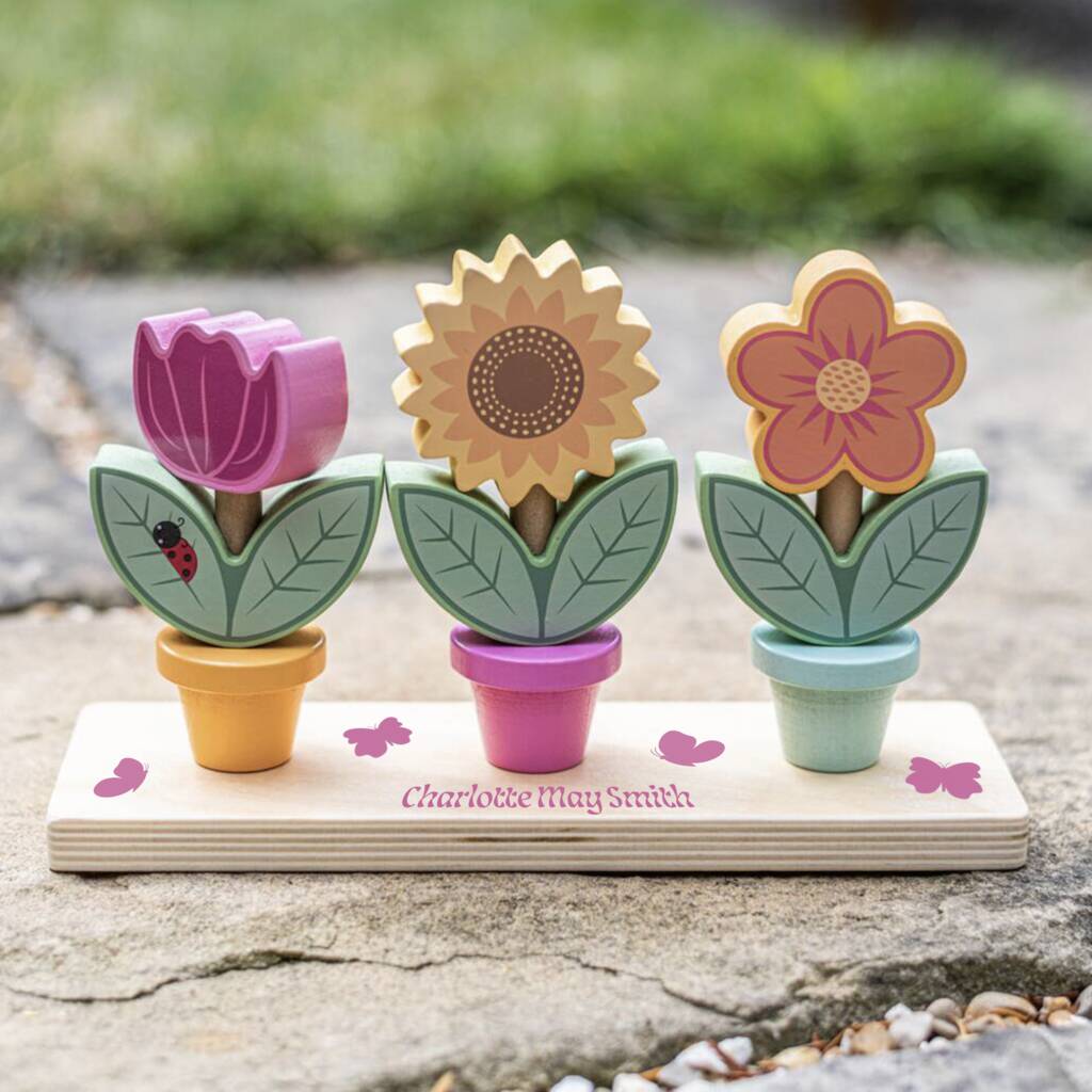 Personalised Flower Pot Stacking Toy, 1 of 5