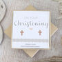 Rose Gold Christening Earrings – ‘On Your Christening’, thumbnail 1 of 4