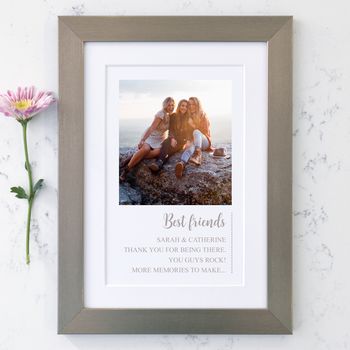 Personalised Framed Photo And Text Memories Print, 6 of 8