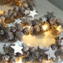 Pinecones And Stars Cluster Light Garland, thumbnail 2 of 2