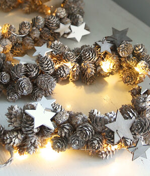 Pinecones And Stars Cluster Light Garland, 2 of 2