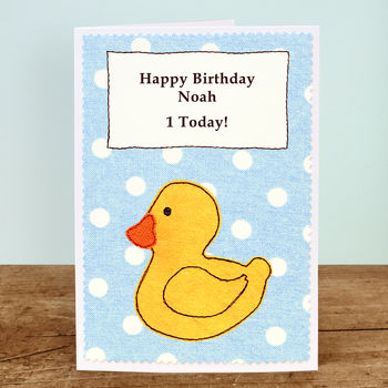 'Duck' Personalised New Baby Card, 3 of 4