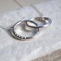 Personalised Hand Stamped Double Halo Necklace, thumbnail 3 of 11