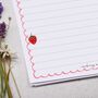 A5 Personalised Letter Writing Paper With Strawberries, thumbnail 2 of 4
