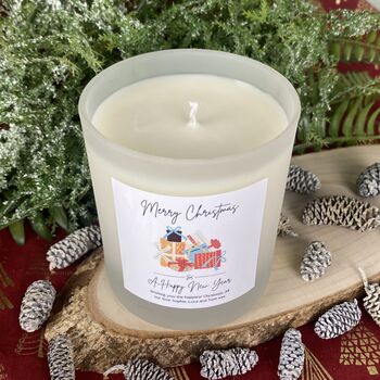 Personalised Merry Christmas And Happy New Year Candle, 2 of 10