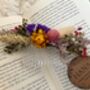 Handcrafted Artisan Springfield Dried Flower Hair Comb, thumbnail 1 of 3