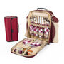 Deluxe Backpack Hamper And Picnic Blanket Mulberry Red, thumbnail 5 of 6