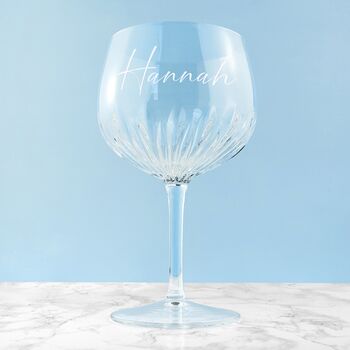 Personalised Crystal Gin Goblet, 6 of 6