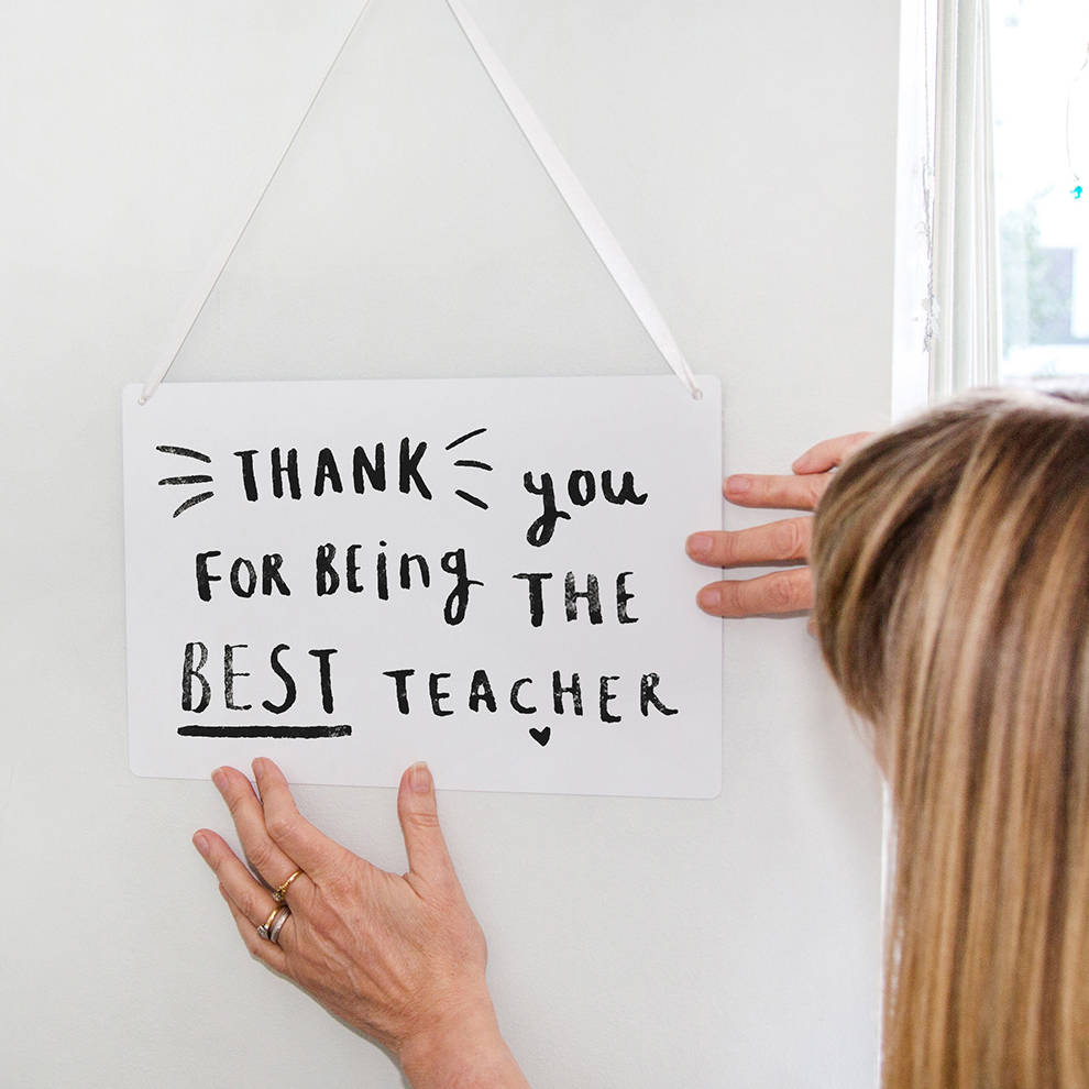 'Thank You For Being The Best Teacher' Print By Ellie Ellie